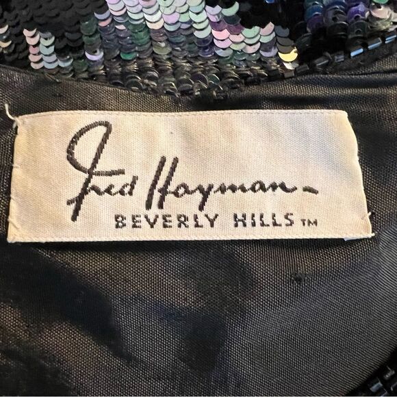Vintage Fred Hayman Giorgio Beverly Hills Heavily Sequined Open Jacket - Picture 8 of 8